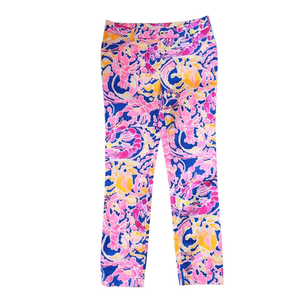 Lilly Pulitzer Callahan Chino Brilliant Catch & Release Stretch Pants Size 6